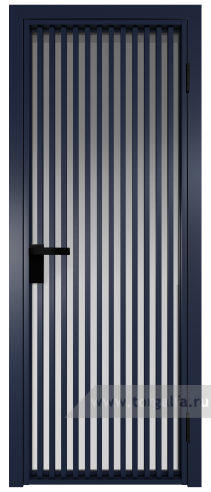 Дверь со стеклом ProfilDoors алюминиевая 11AG с профилем Cиний матовый RAL5003 (Матовое)