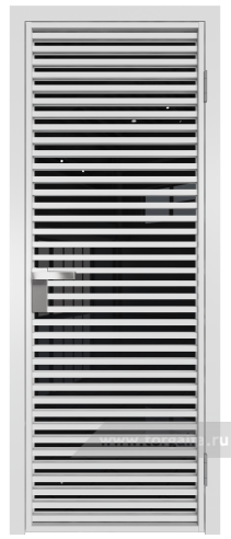 Дверь со стеклом ProfilDoors алюминиевая 12AG с профилем Вайт (Черный триплекс)