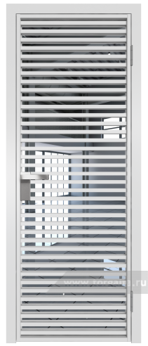 Дверь со стеклом ProfilDoors алюминиевая 12AG с профилем Вайт (Зеркало)