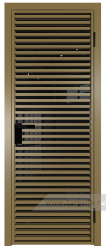 Дверь со стеклом ProfilDoors алюминиевая 12AG с профилем Золото (Черный триплекс)