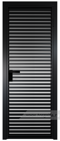 Дверь со стеклом ProfilDoors алюминиевая 12AG с профилем Черный матовый RAL9005 (Матовое)