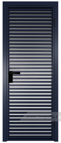 Дверь со стеклом ProfilDoors алюминиевая 12AG с профилем Cиний матовый RAL5003 (Матовое)