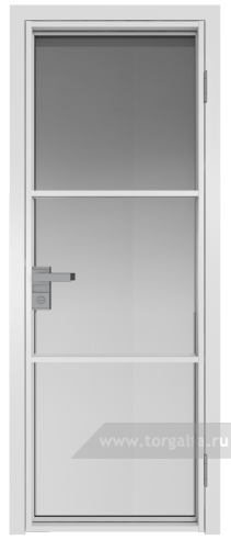 Дверь со стеклом ProfilDoors алюминиевая 13AG с профилем Вайт (Матовое)