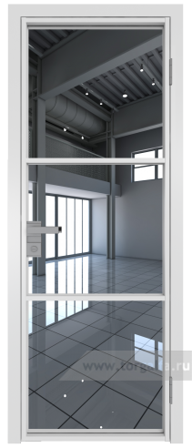 Дверь со стеклом ProfilDoors алюминиевая 13AG с профилем Вайт (Зеркало)