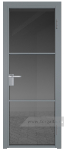 Дверь со стеклом ProfilDoors алюминиевая 13AG с профилем Серебро (Тонированное)