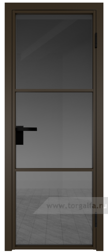 Дверь со стеклом ProfilDoors алюминиевая 13AG с профилем Деорэ (Тонированное)