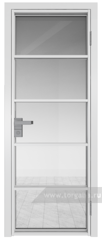 Дверь со стеклом ProfilDoors алюминиевая 14AG с профилем Вайт (Прозрачное)