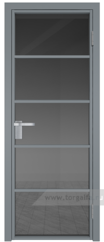 Дверь со стеклом ProfilDoors алюминиевая 14AG с профилем Серебро (Тонированное)