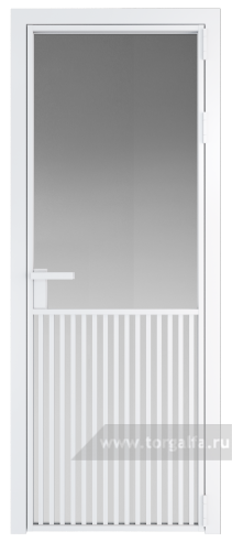 Дверь со стеклом ProfilDoors алюминиевая 15AG с профилем Вайт (Матовое)