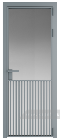 Дверь со стеклом ProfilDoors алюминиевая 15AG с профилем Серебро (Матовое)