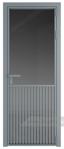 Дверь со стеклом ProfilDoors алюминиевая 15AG с профилем Серебро (Тонированное)