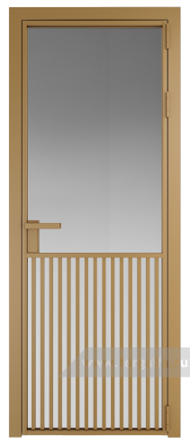 Дверь со стеклом ProfilDoors алюминиевая 15AG с профилем Золото (Матовое)