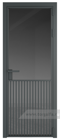 Дверь со стеклом ProfilDoors алюминиевая 15AG с профилем Серая ночь (Тонированное)