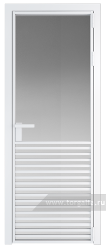 Дверь со стеклом ProfilDoors алюминиевая 16AG с профилем Вайт (Матовое)