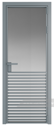 Дверь со стеклом ProfilDoors алюминиевая 16AG с профилем Серебро (Матовое)