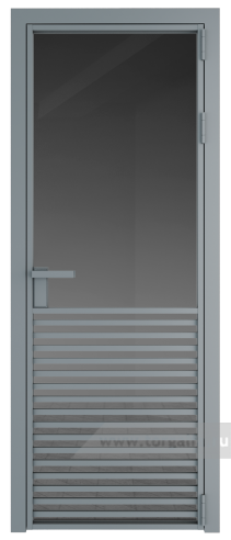 Дверь со стеклом ProfilDoors алюминиевая 16AG с профилем Серебро (Тонированное)