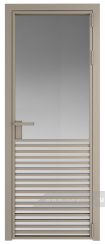 Дверь со стеклом ProfilDoors алюминиевая 16AG с профилем Никель матовый (Матовое)