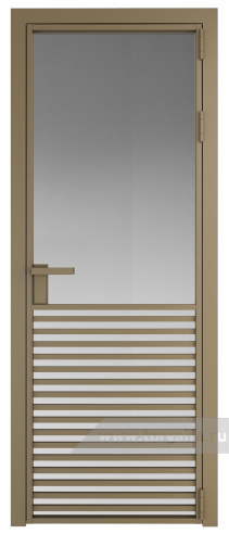 Дверь со стеклом ProfilDoors алюминиевая 16AG с профилем Шампань (Матовое)