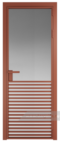 Дверь со стеклом ProfilDoors алюминиевая 16AG с профилем Бронза (Матовое)