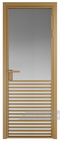 Дверь со стеклом ProfilDoors алюминиевая 16AG с профилем Золото (Матовое)