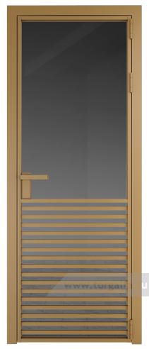 Дверь со стеклом ProfilDoors алюминиевая 16AG с профилем Золото (Тонированное)