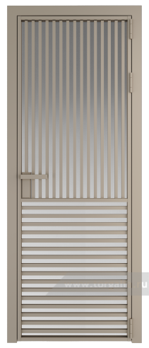 Дверь со стеклом ProfilDoors алюминиевая 17AG с профилем Никель матовый (Матовое)