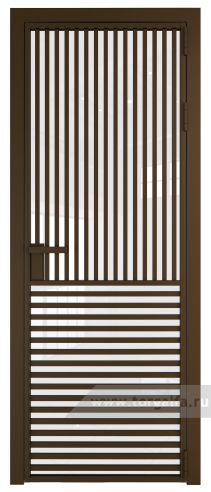 Дверь со стеклом ProfilDoors алюминиевая 17AG с профилем Деорэ (Белый триплекс)