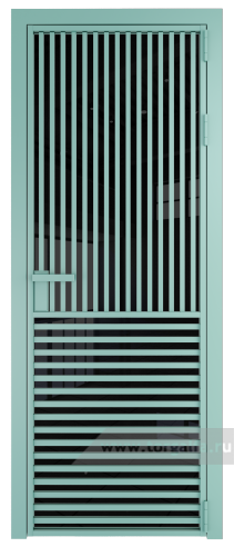 Дверь со стеклом ProfilDoors алюминиевая 17AG с профилем Мята (Черный триплекс)