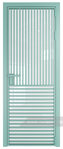 Дверь со стеклом ProfilDoors алюминиевая 17AG с профилем Мята (Белый триплекс)
