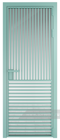 Дверь со стеклом ProfilDoors алюминиевая 17AG с профилем Мята (Прозрачное)