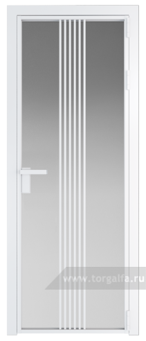 Дверь со стеклом ProfilDoors алюминиевая 18AG с профилем Вайт (Матовое)