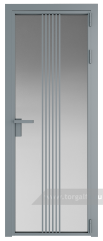 Дверь со стеклом ProfilDoors алюминиевая 18AG с профилем Серебро (Матовое)