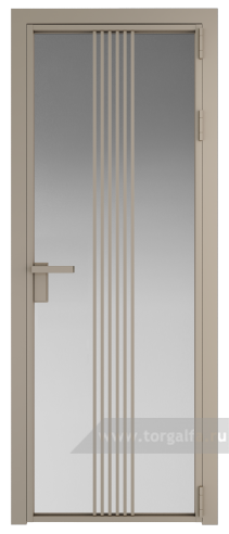 Дверь со стеклом ProfilDoors алюминиевая 18AG с профилем Никель матовый (Матовое)