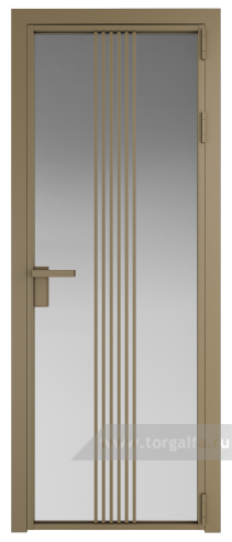 Дверь со стеклом ProfilDoors алюминиевая 18AG с профилем Шампань (Матовое)