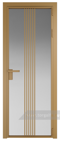 Дверь со стеклом ProfilDoors алюминиевая 18AG с профилем Золото (Матовое)