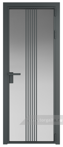 Дверь со стеклом ProfilDoors алюминиевая 18AG с профилем Серая ночь (Матовое)