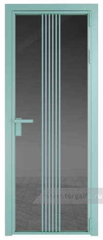 Дверь со стеклом ProfilDoors алюминиевая 18AG с профилем Мята (Тонированное)