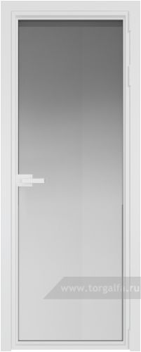 Дверь со стеклом ProfilDoors алюминиевая 1AX с профилем Вайт (Матовое)
