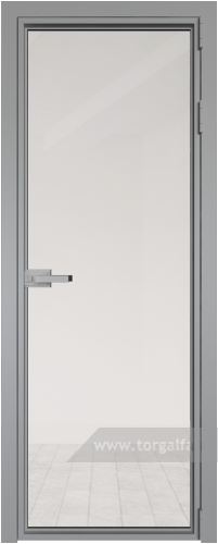 Дверь со стеклом ProfilDoors алюминиевая 1AX с профилем Серебро (Прозрачное)