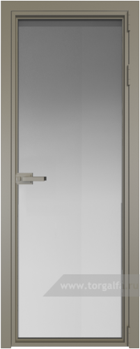 Дверь со стеклом ProfilDoors алюминиевая 1AX с профилем Никель матовый (Матовое)