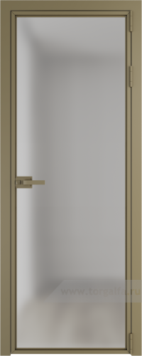 Дверь со стеклом ProfilDoors алюминиевая 1AX с профилем Шампань (Матовое)