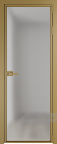 Дверь со стеклом ProfilDoors алюминиевая 1AX с профилем Золото (Матовое)