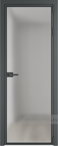Дверь со стеклом ProfilDoors алюминиевая 1AX с профилем Серая ночь (Матовое)