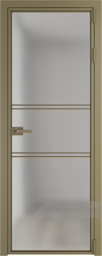 Дверь со стеклом ProfilDoors алюминиевая 2AX с профилем Шампань (Матовое)