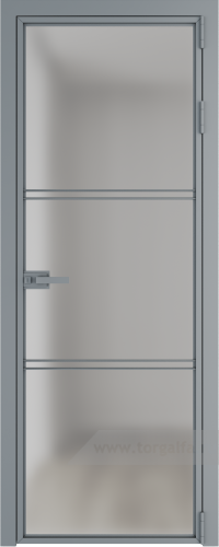 Дверь со стеклом ProfilDoors алюминиевая 3AX с профилем Серебро (Матовое)