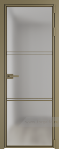 Дверь со стеклом ProfilDoors алюминиевая 3AX с профилем Шампань (Матовое)