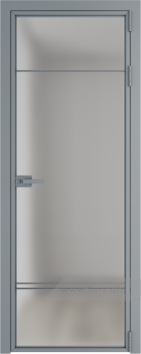 Дверь со стеклом ProfilDoors алюминиевая 4AX с профилем Серебро (Матовое)
