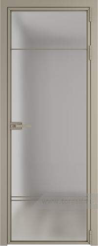 Дверь со стеклом ProfilDoors алюминиевая 4AX с профилем Никель матовый (Матовое)