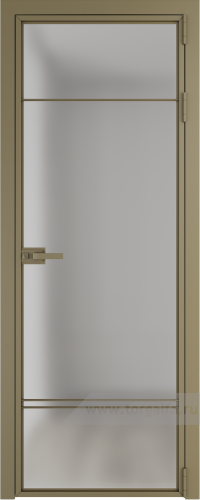 Дверь со стеклом ProfilDoors алюминиевая 4AX с профилем Шампань (Матовое)