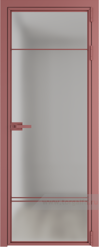 Дверь со стеклом ProfilDoors алюминиевая 4AX с профилем Красный антрацит (Матовое)